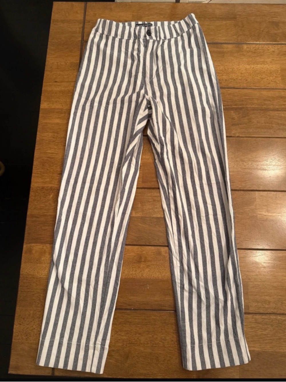 Striped Gray and White womens Casual Pant by Brandy Melville